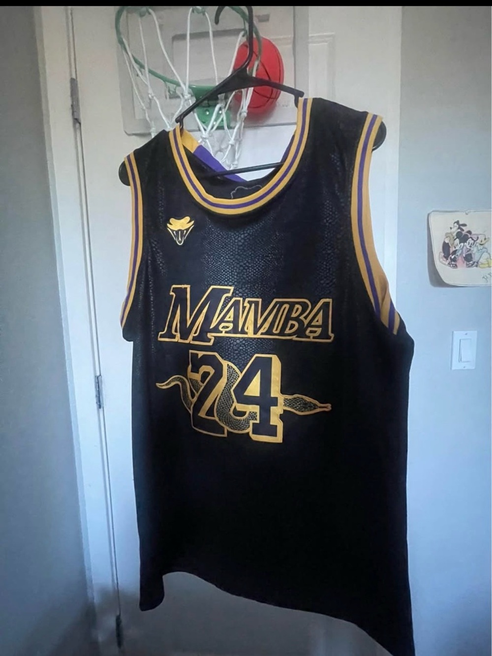 Mamba 24 Black & Gold Basketball Jersey
